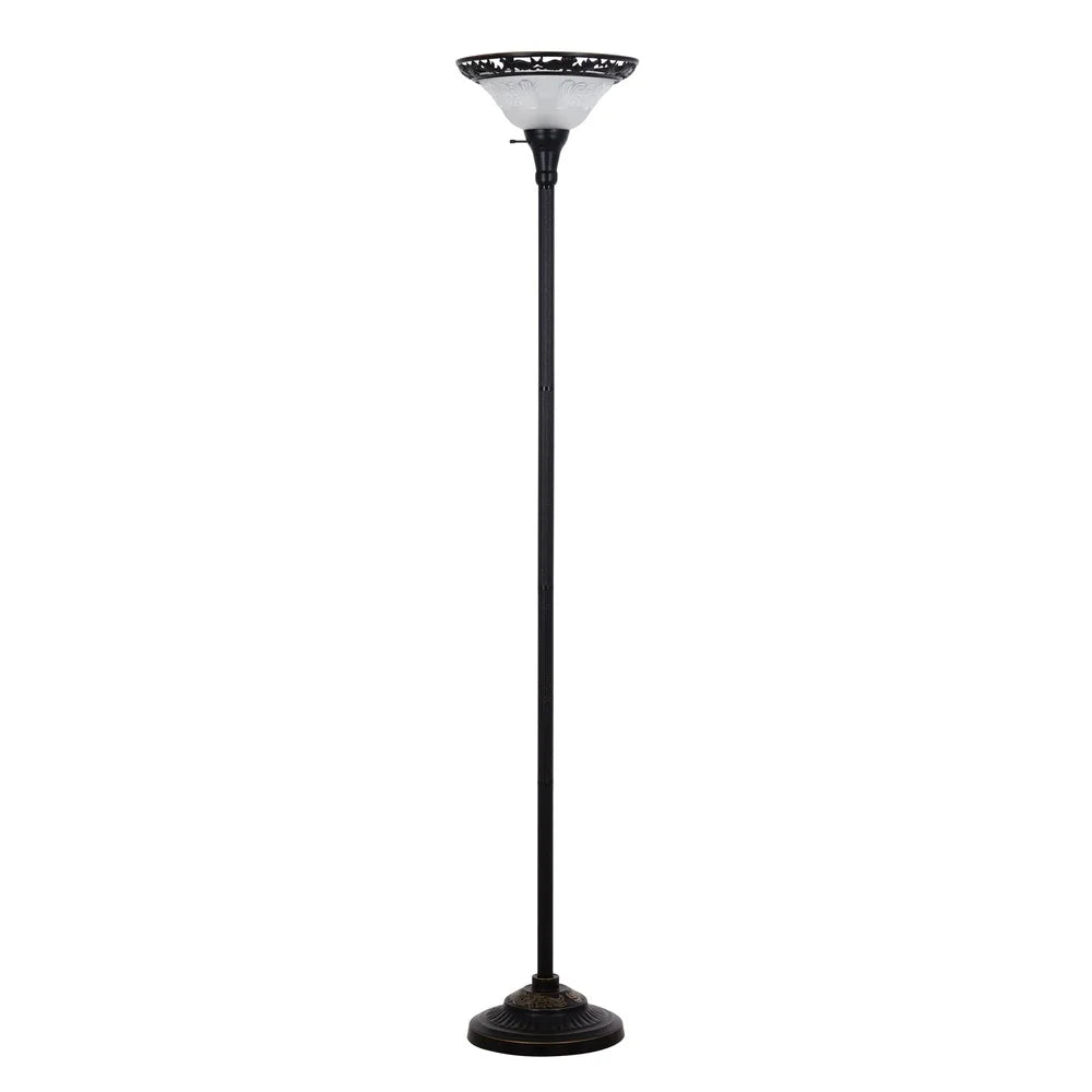 XMSJ Victorian Floor Lamp 3 Way Rotary Torchiere Shade