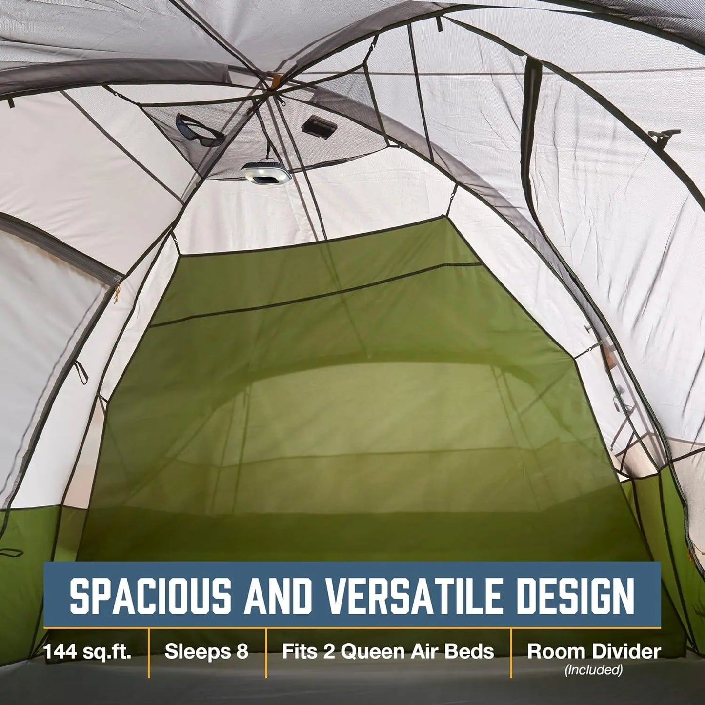 XMSJ Hybrid Dome Family Tent With Two Rooms And Vestibule