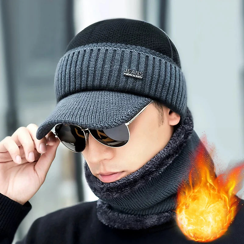 NONECN Acrylic Woolen Beanie For Winter Warmth And Outdoor Protection