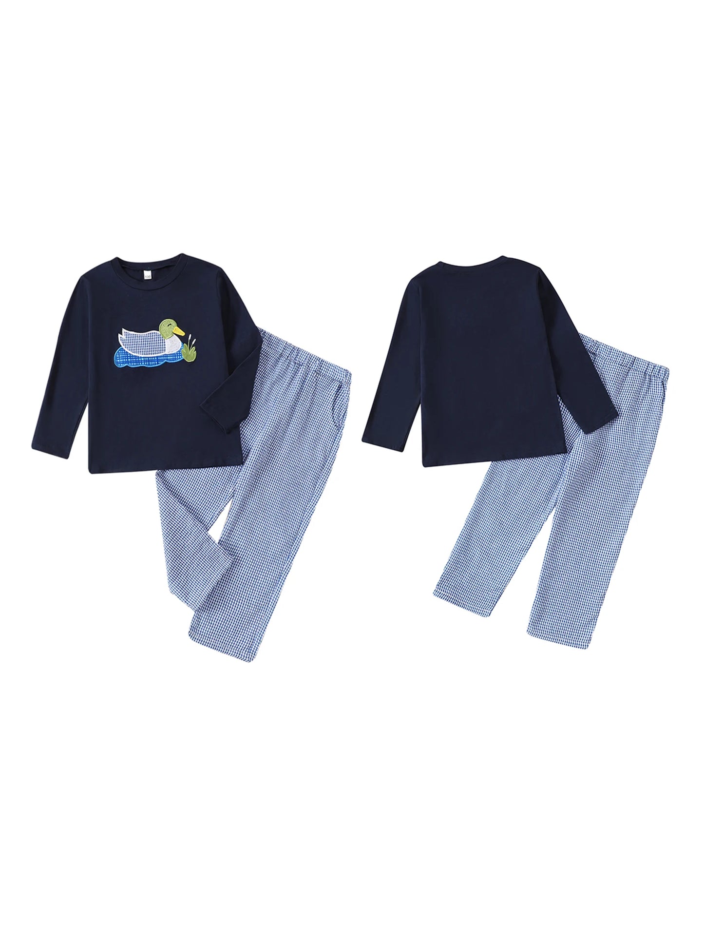 CN Guangdong Baby Boy Autumn Duck Applique Outfit Set