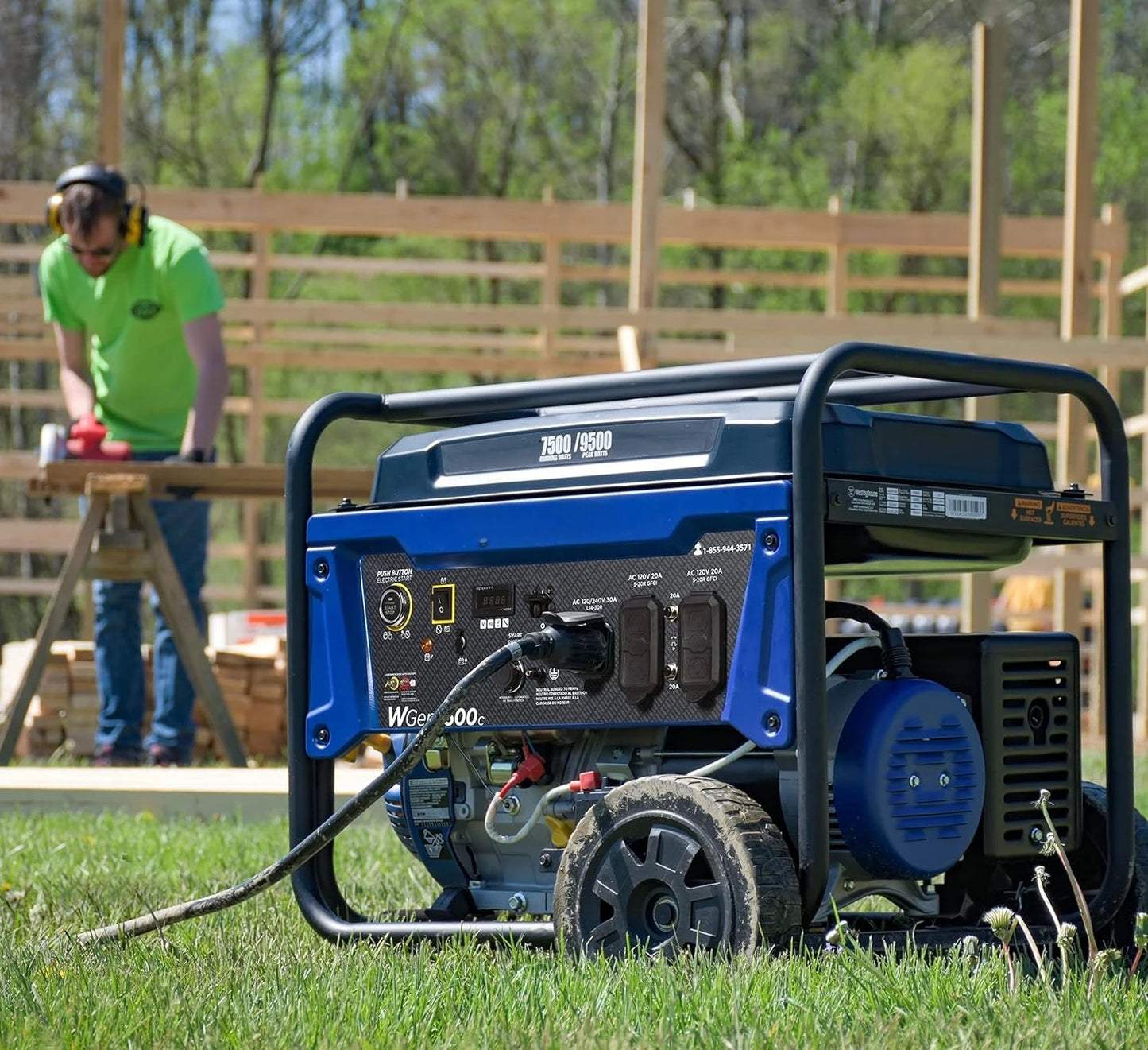 9500 Peak Watt Portable Generator With Remote Electric Start Auto Choke