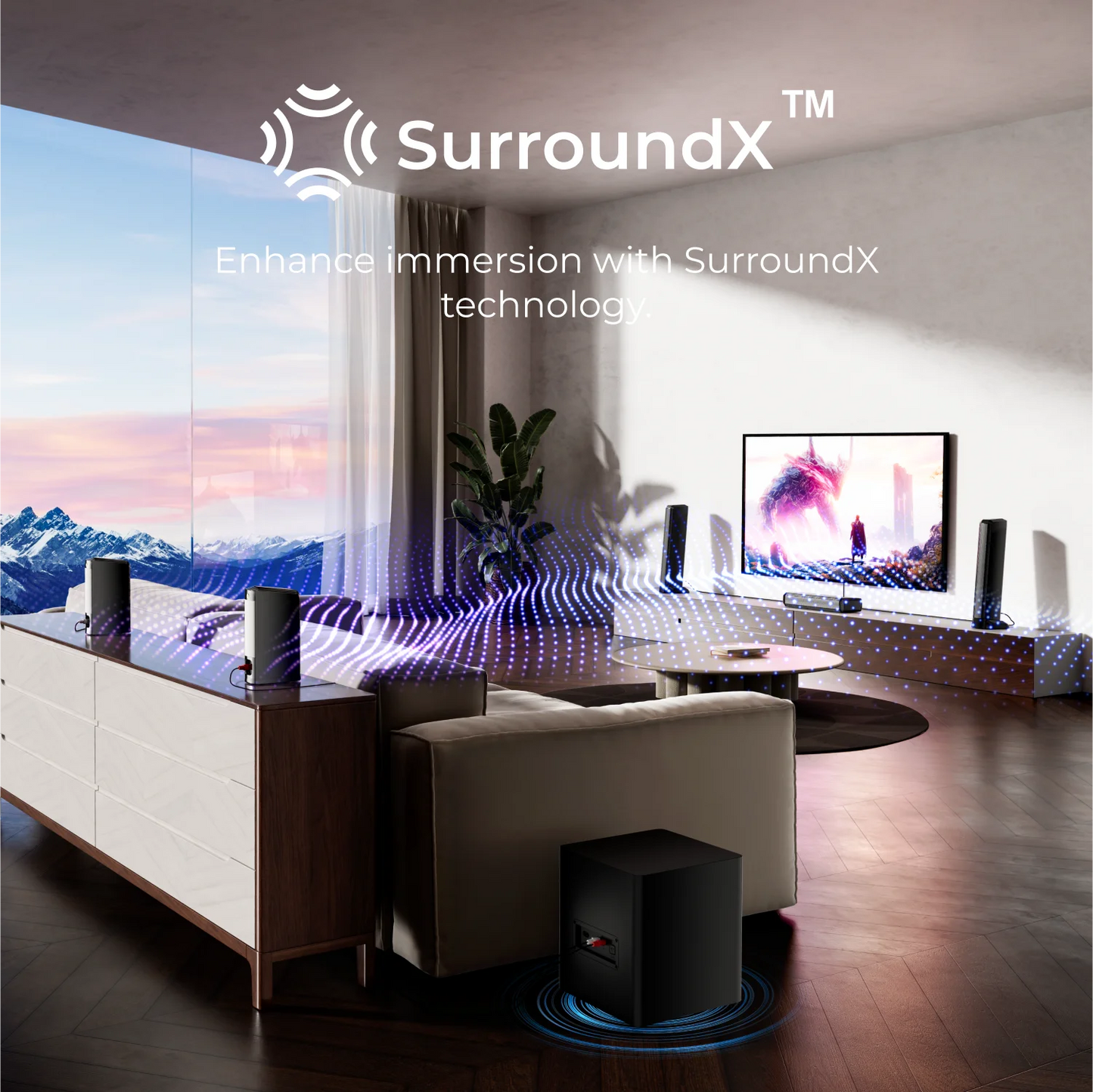 ULTIMEA 7.1 Surround Sound Bar With Subwoofer And RGB App