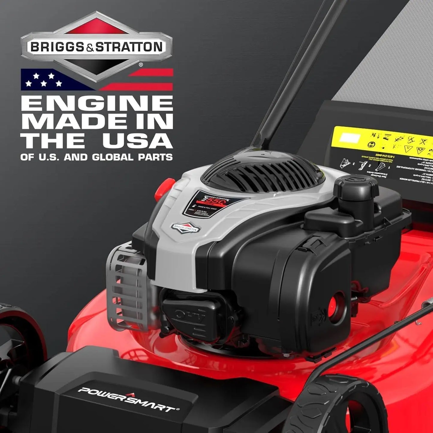 XMSJ 3 In 1 Gas Push LawnMower 140cc Briggs Stratton
