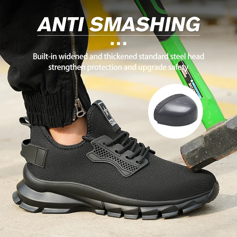 Soft Sole Safety Shoes Breathable Anti Smash Puncture