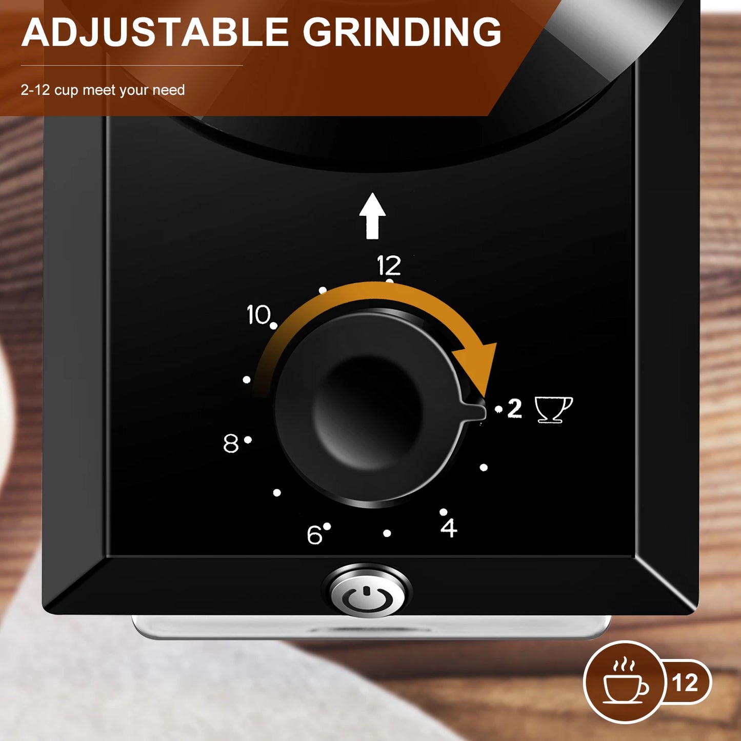 KIRAINAFLY Automatic Burr Mill Coffee Grinder Espresso