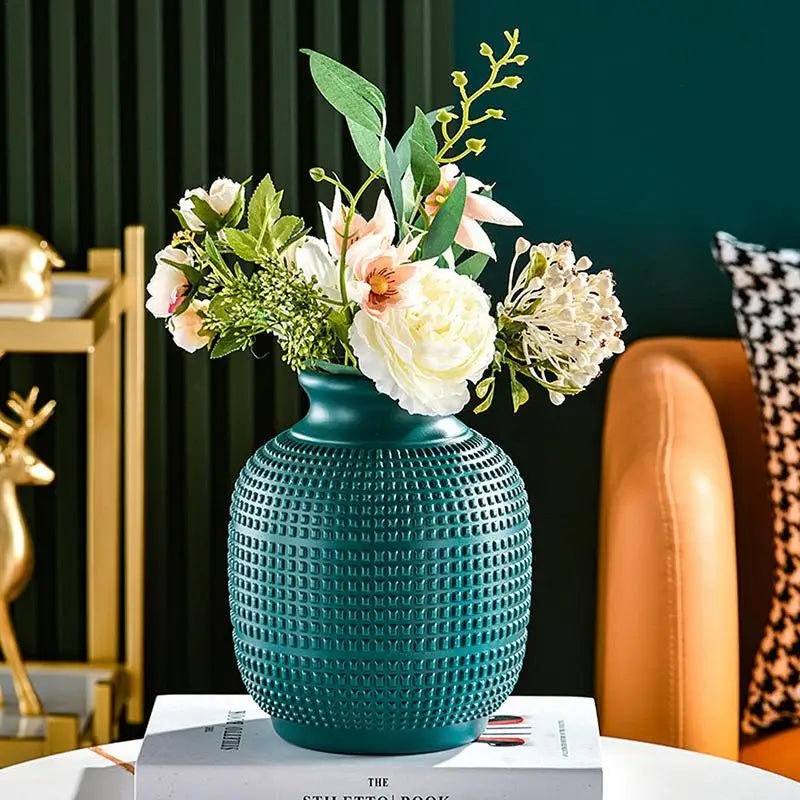 Function Ceramic Look Vase Centerpiece For Home Decor
