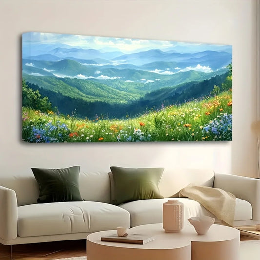 Hign-concerned Forest Mural Landscape Pine Wood Frame Art