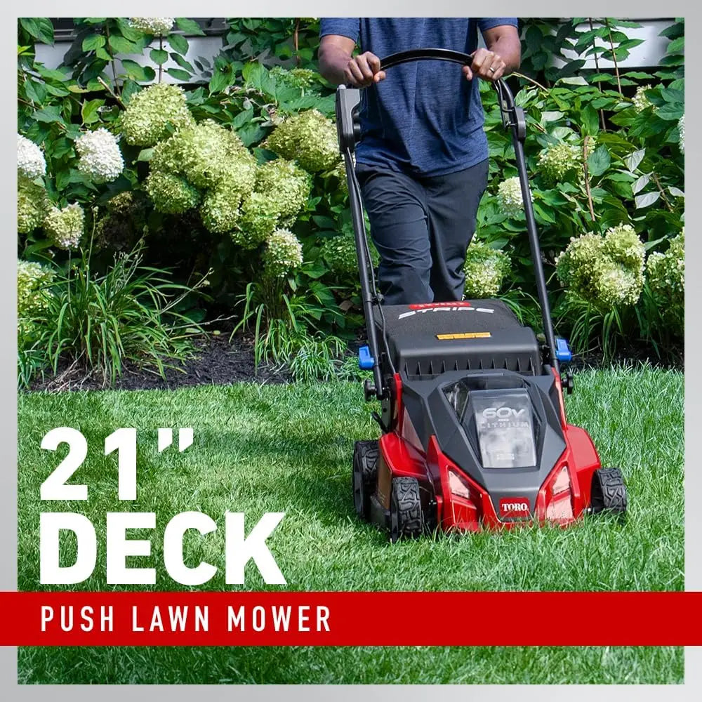 60V Cordless Lawn Mower Lightweight For Easy Push Mowing
