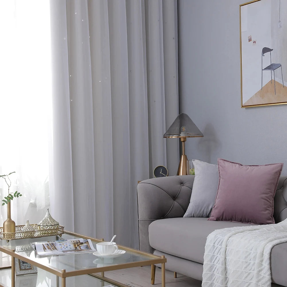 Guangdong Craft Weaving Hollow Out Star Curtain Sky Drape