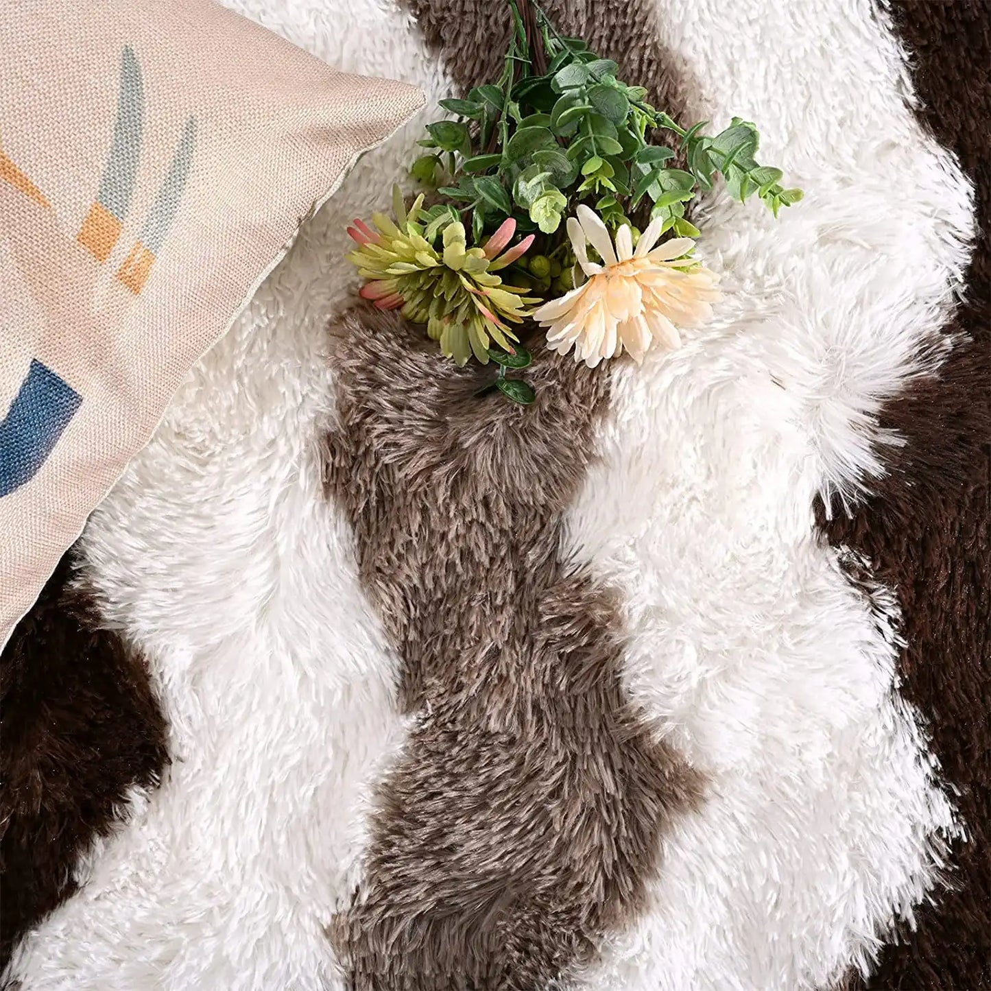 Aubusson Plush Shag Rug For Living Room Modern Decor