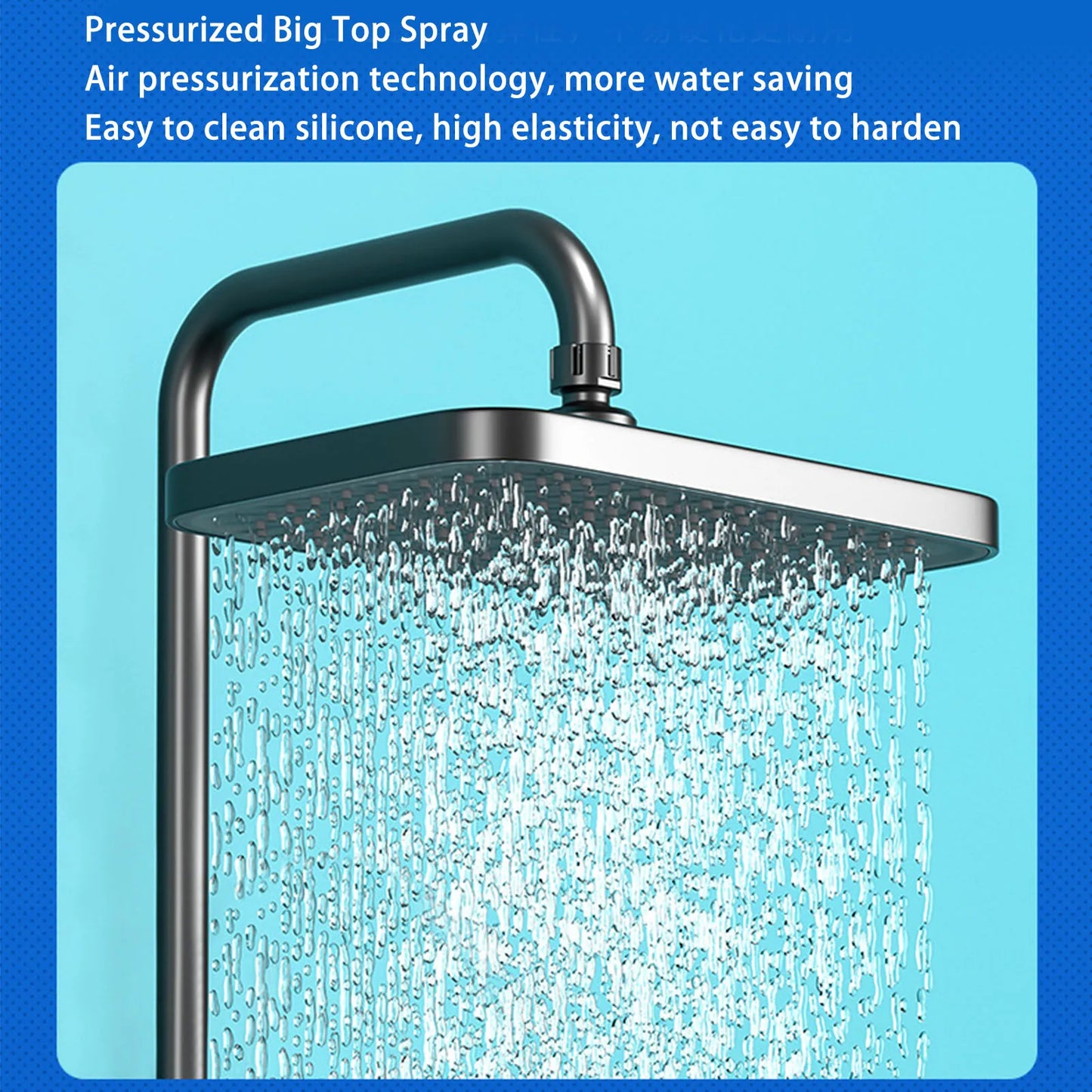 TOPINCN Rainfall Shower Head Set With Handheld Sprayer
