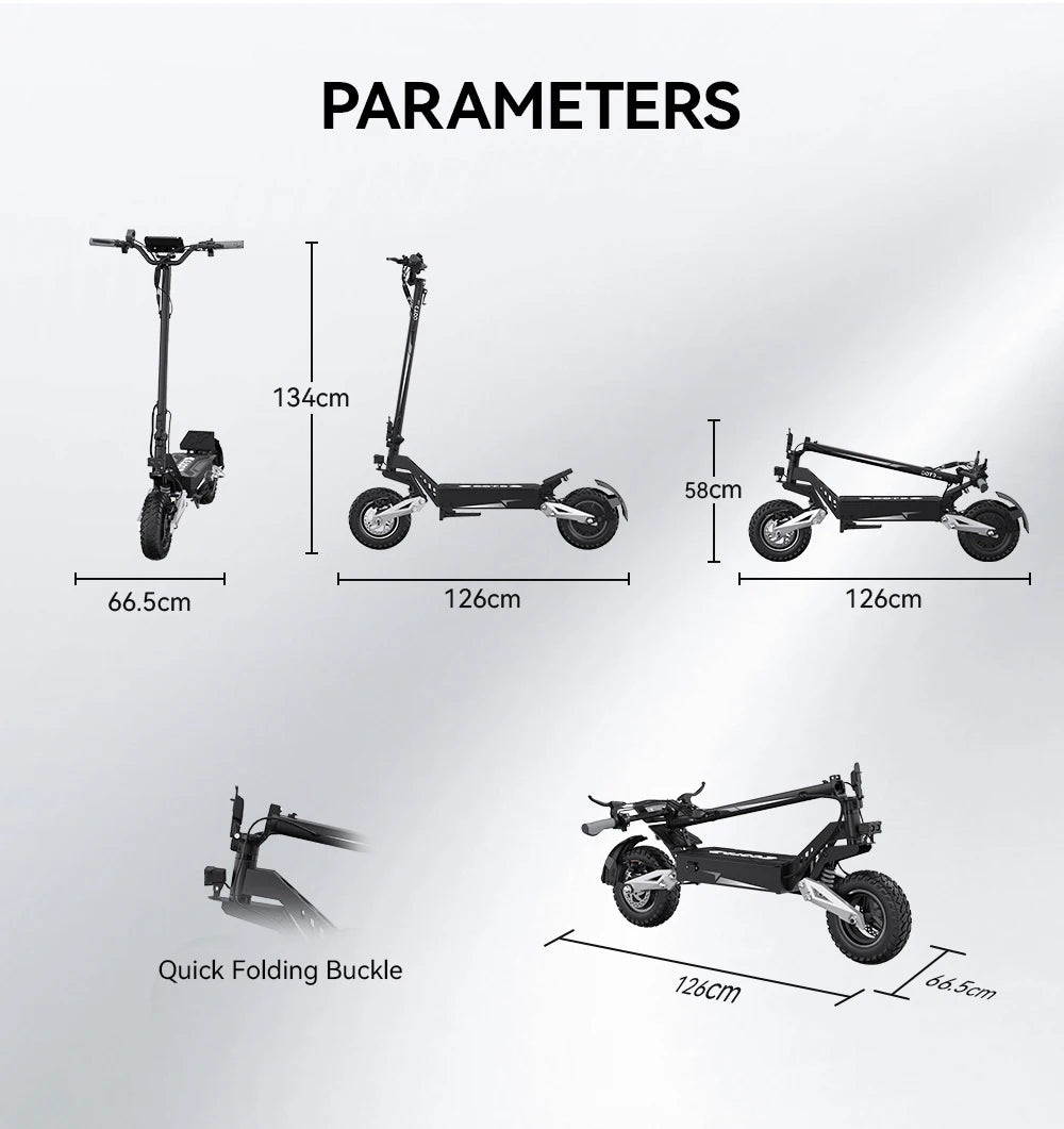 OOTD T10 Foldable Electric Scooter 900W Motor 18Ah Battery 45-60km Range