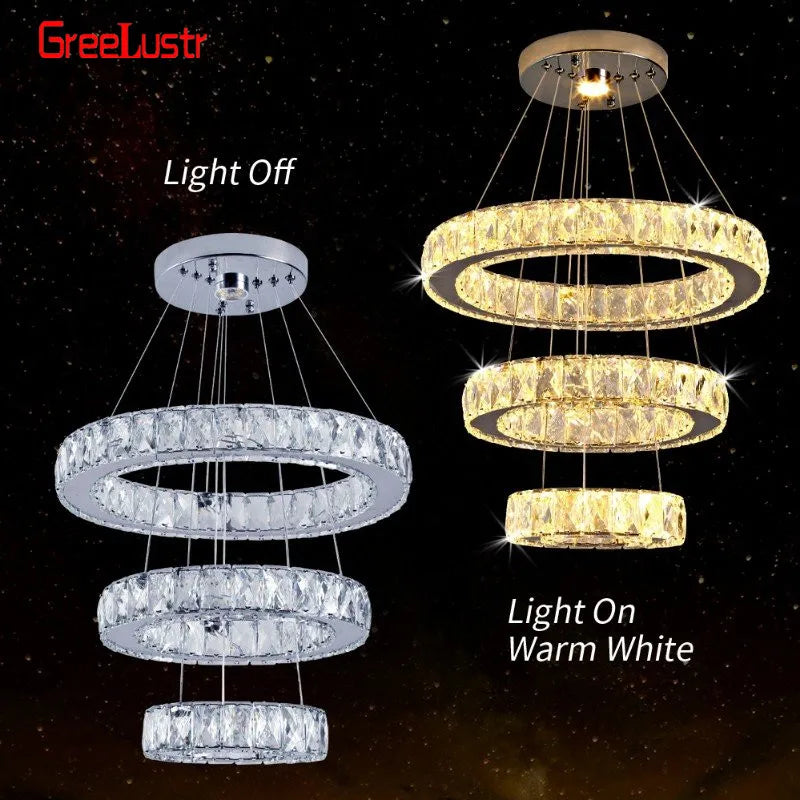 GreeLustr Crystal Chandeliers Luminaria Nordic Pendant Lamp