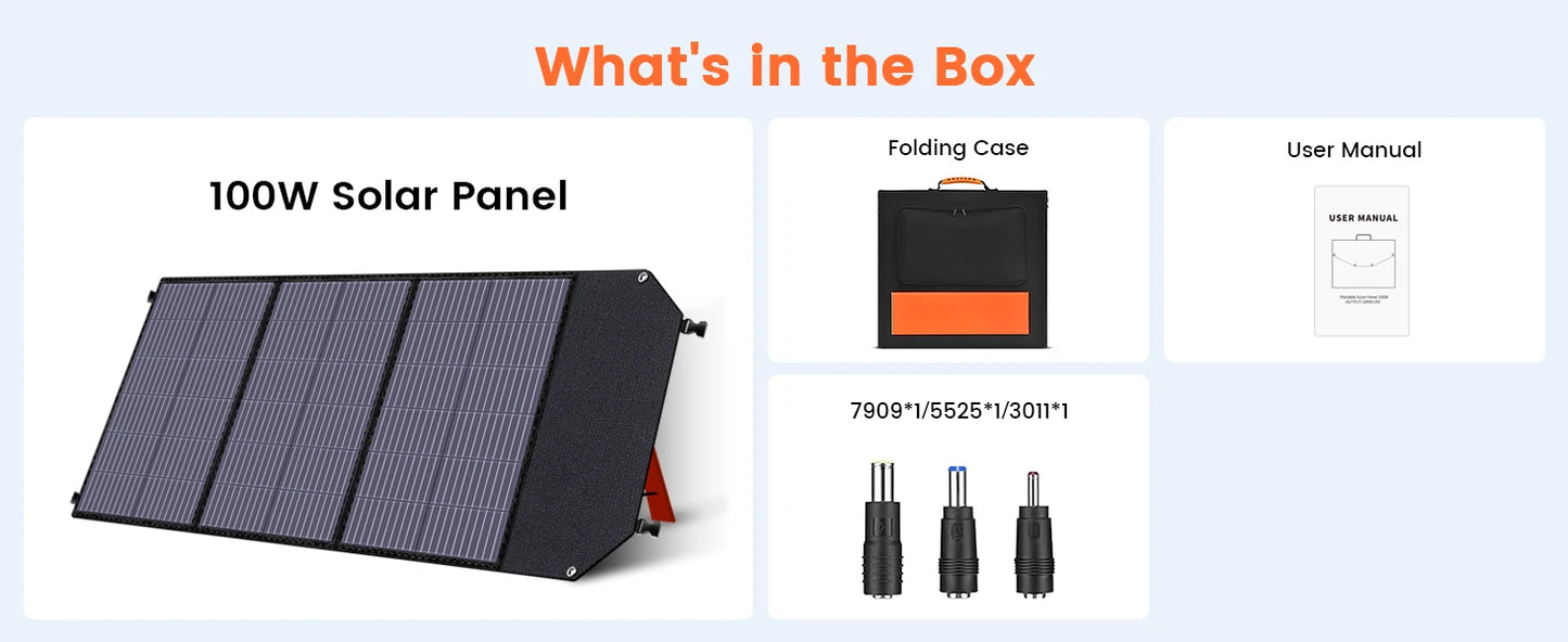 CTOLITY Portable Solar Panel Kit With MPPT 18V Foldable