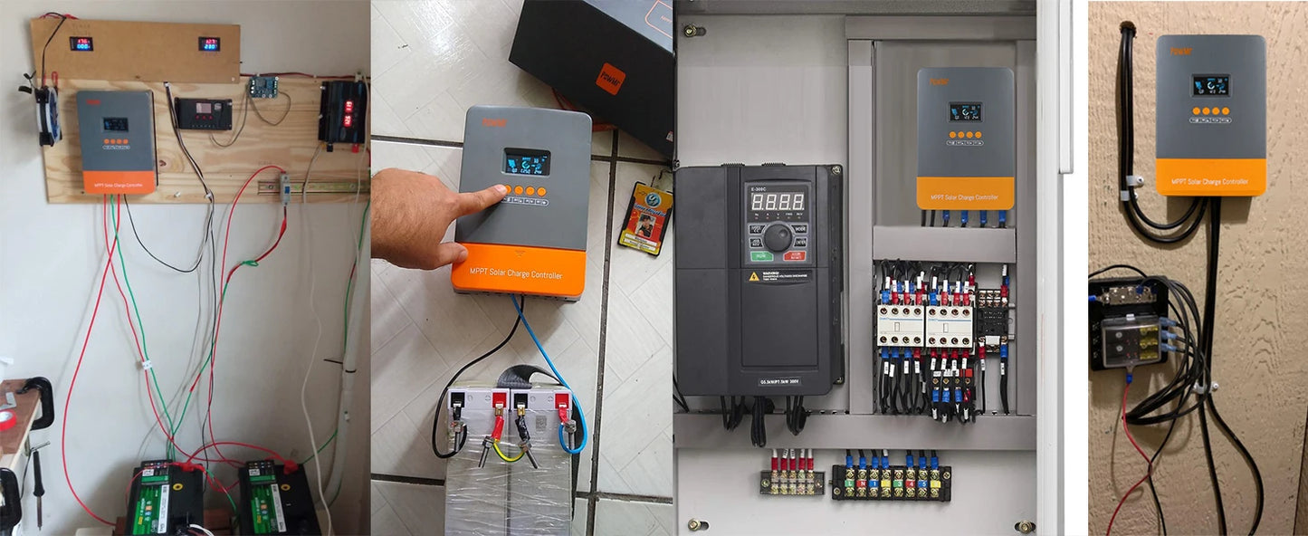 PowMr MPPT Charge Controller 60A 12V 24V 36V 48V LCD
