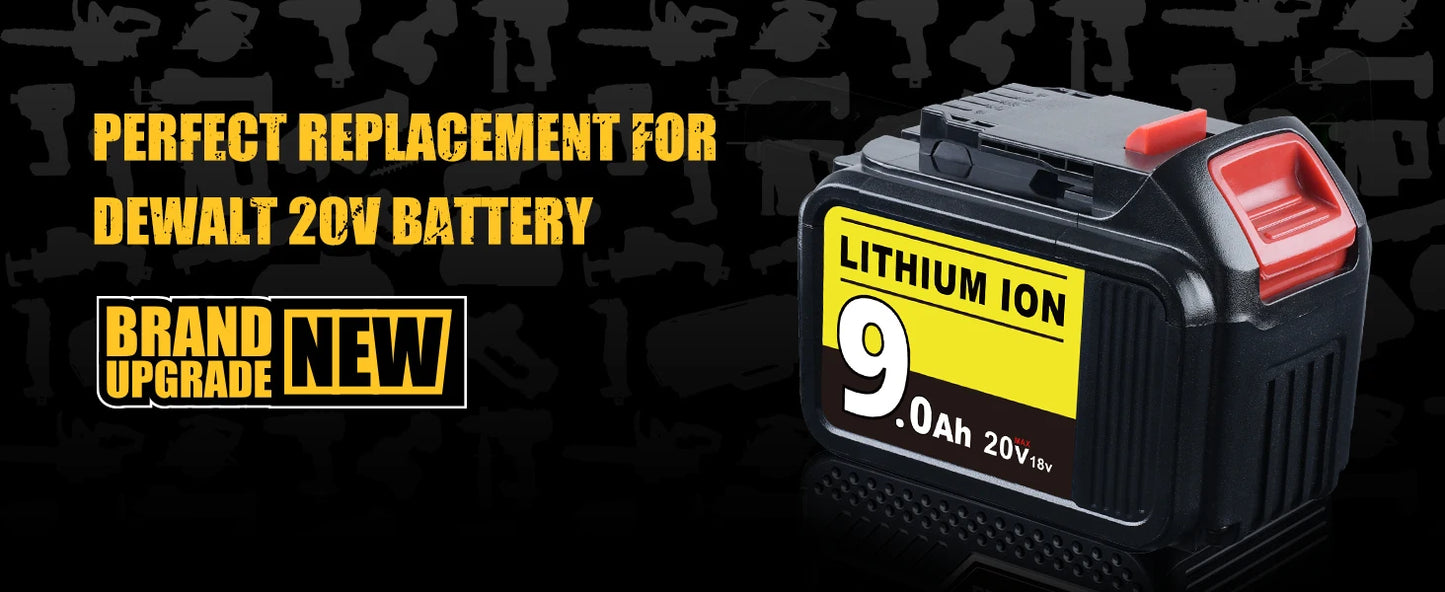 VANON 18V Li Ion Battery 9000mAh for Dewalt XR DCB Series