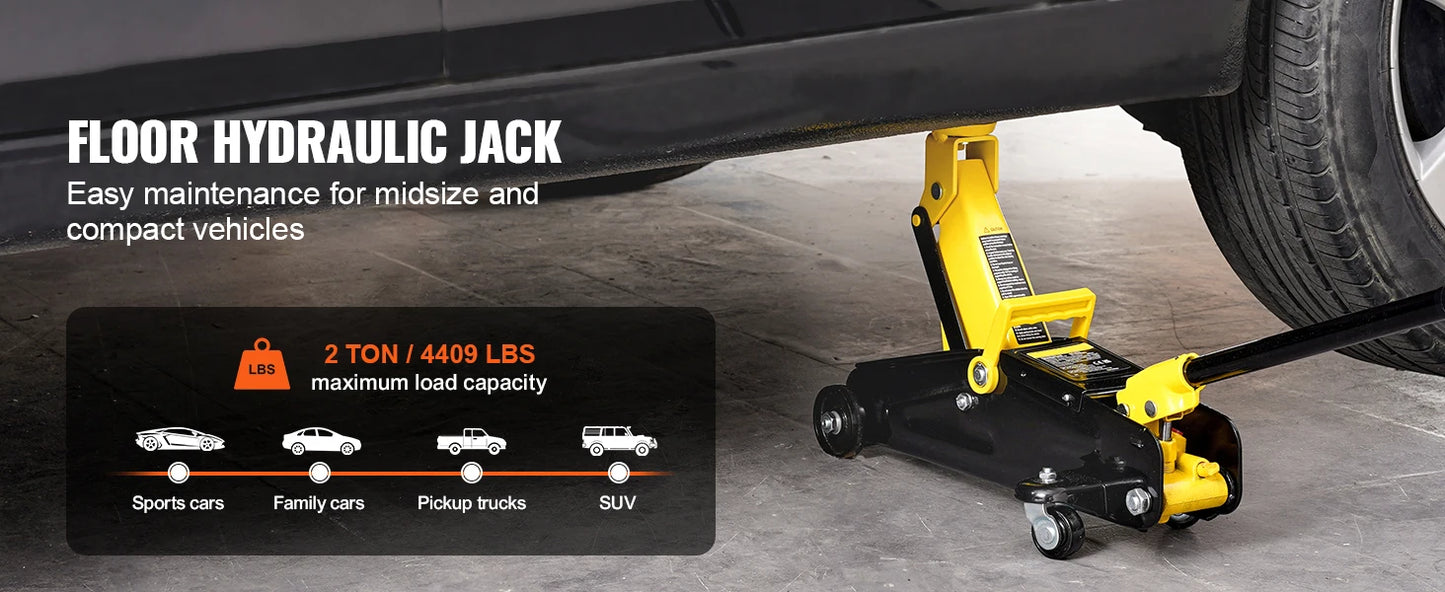 SucceBuy 2Ton Low Profile Floor Jack Heavy Duty Hydraulic