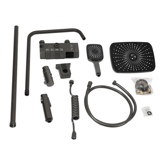 Topincn Shower Head Set With Handheld Sprayer Rainfall