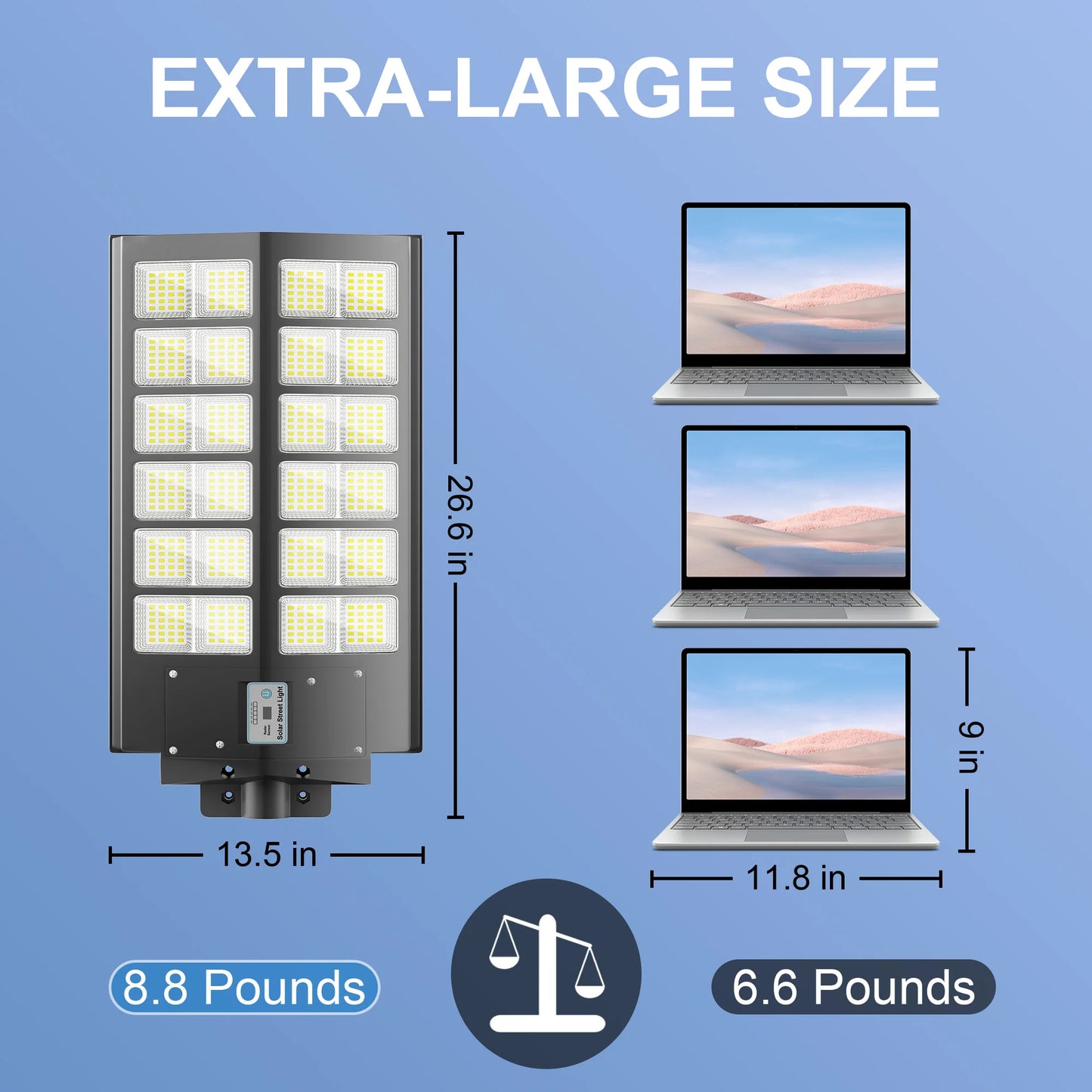 6000 Watt Solar Street Lights With Motion Sensor IP65 Waterproof