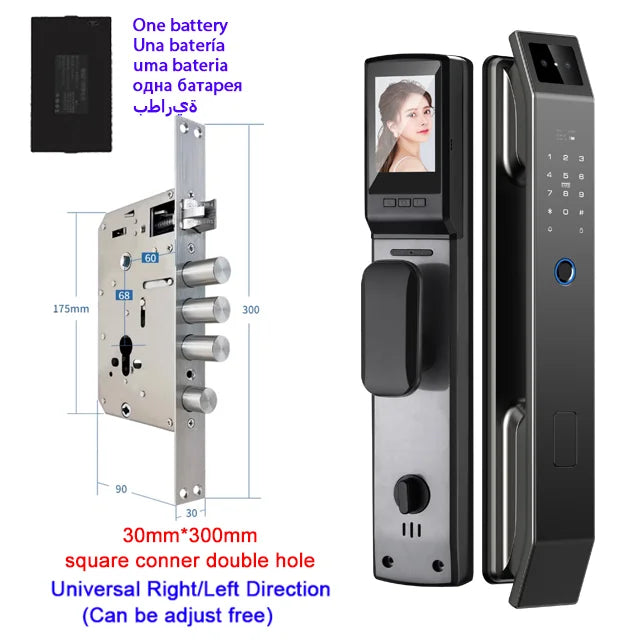 YKESDL 3D Face ID Door Lock With Camera Fingerprint