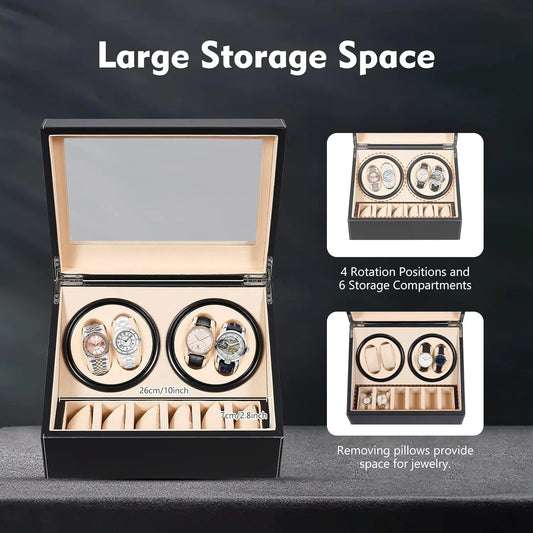 Hign-concerned Automatic Watch Winder Display Box 4 6