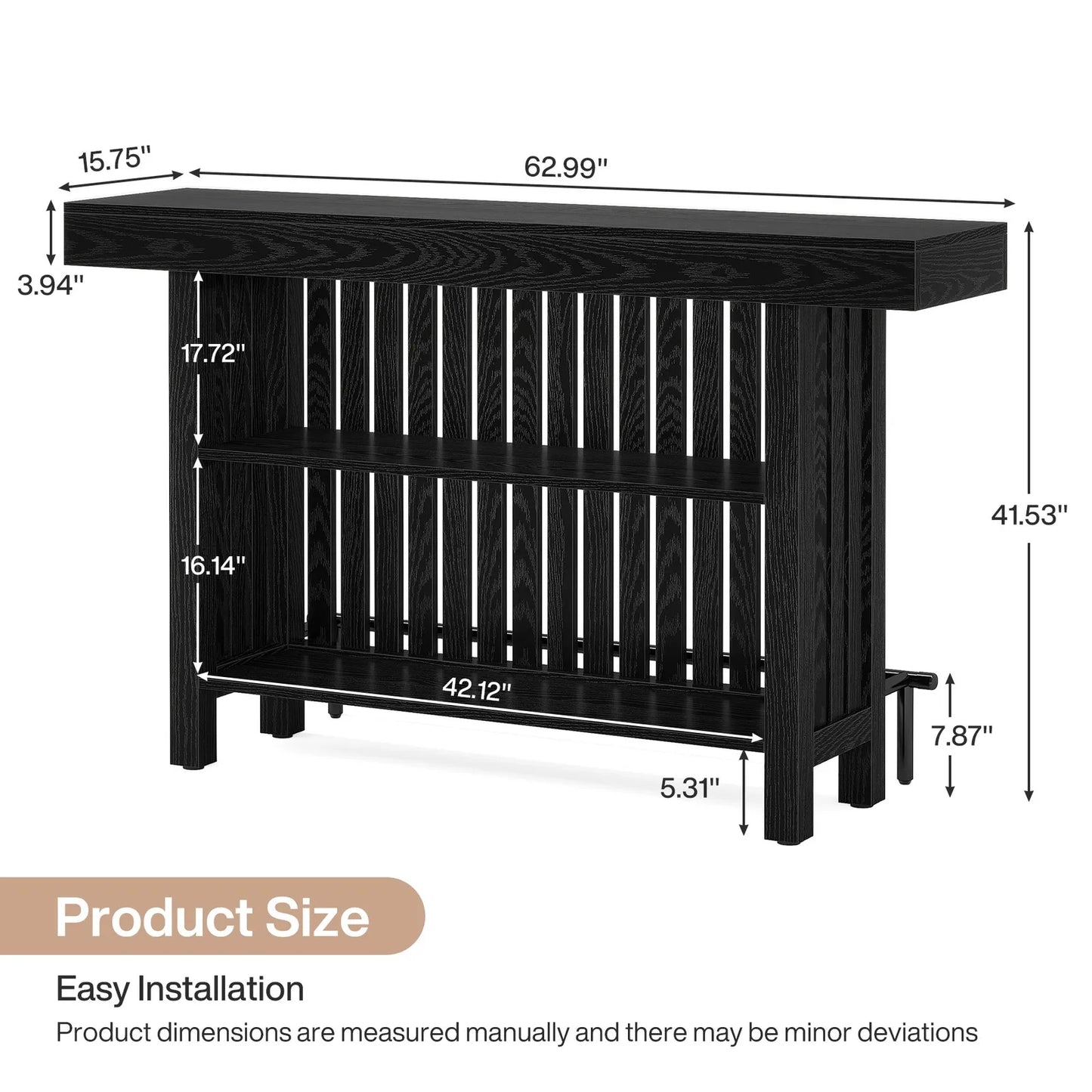 Two Tier Bar Table With Footrest