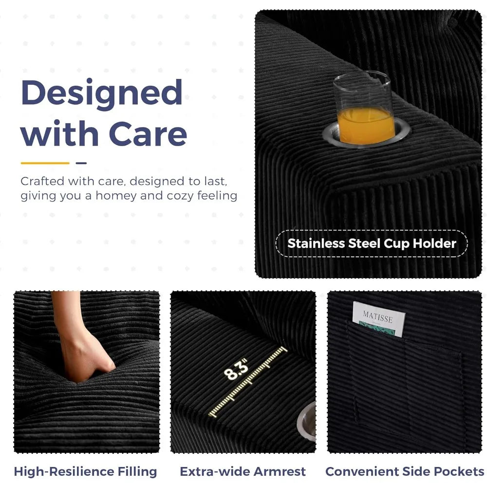 CN Guangdong Modular Sectional Sofa U Shaped Couch Ottomans