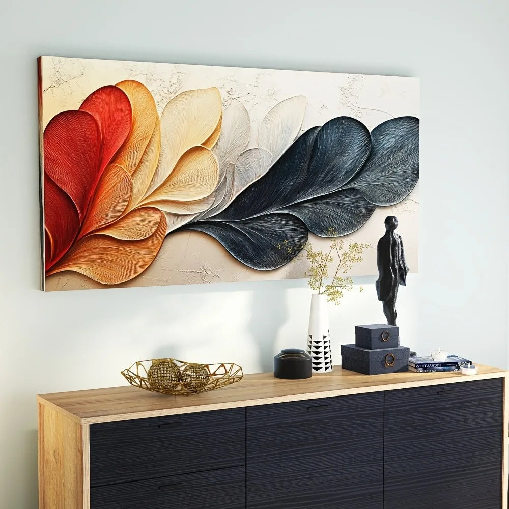 Hign-Concerned Vibrant Leaf Canvas Art Print Wall Decor