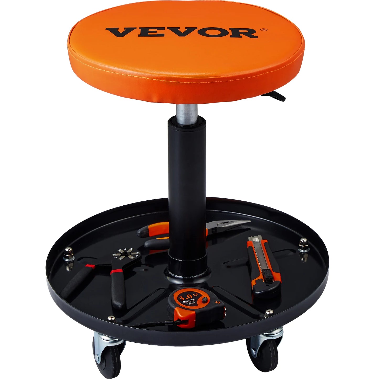 SucceBuy Mechanic Stool Padded Rolling Pneumatic Creeper For Garage Repair