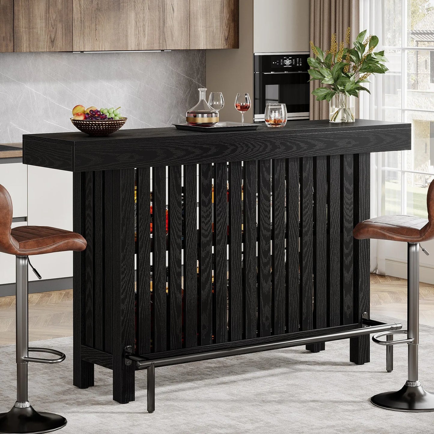 Two Tier Bar Table With Footrest