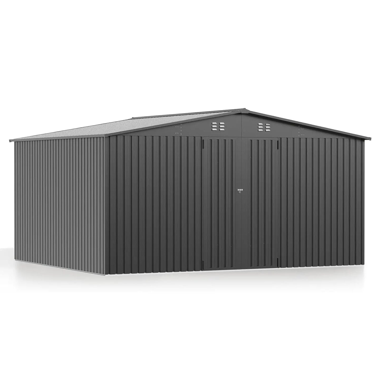 Metal Garden Tool Shed With Lockable Doors Outdoor Storage