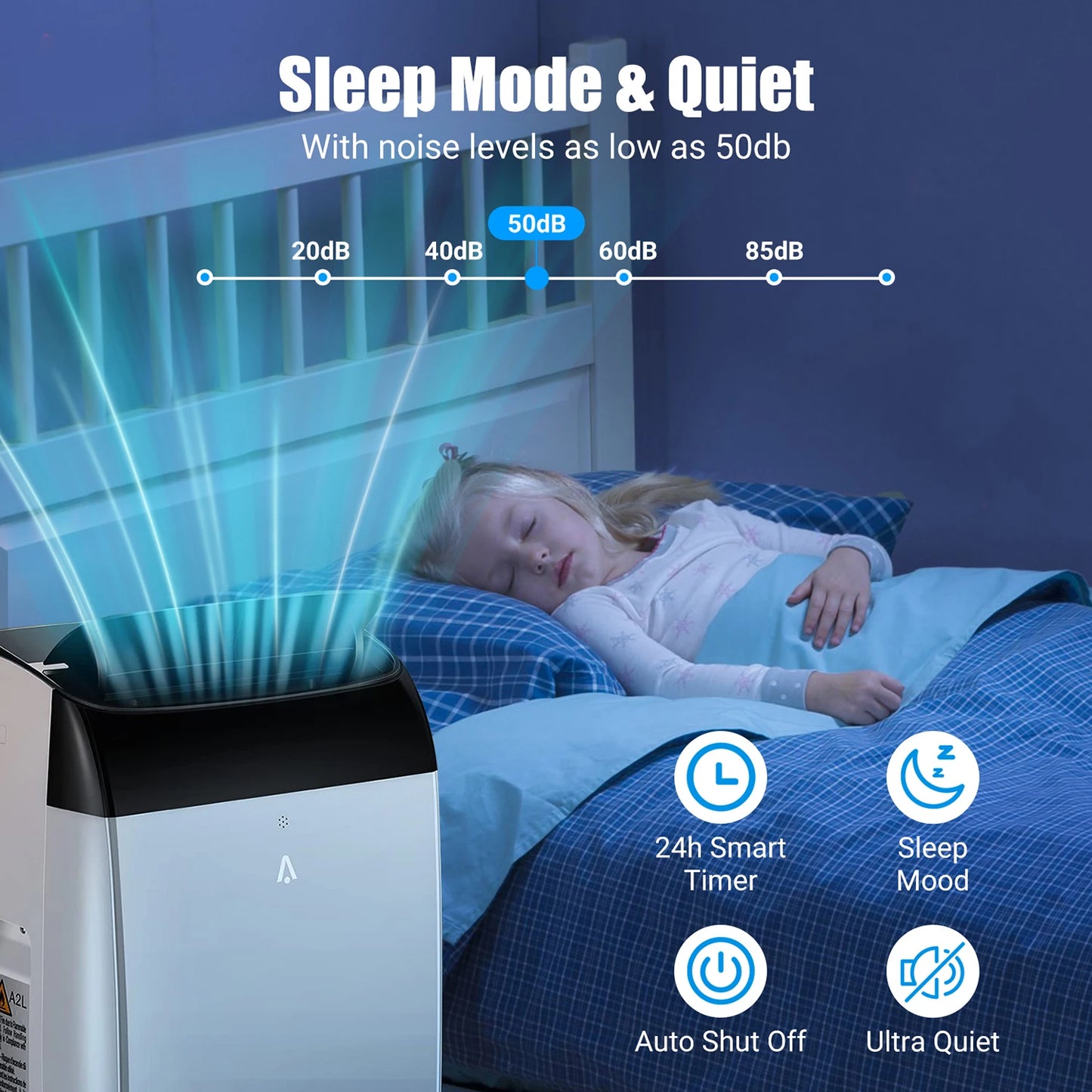 Acekool Portable Air Conditioner 3 In 1 Dehumidifier Fan