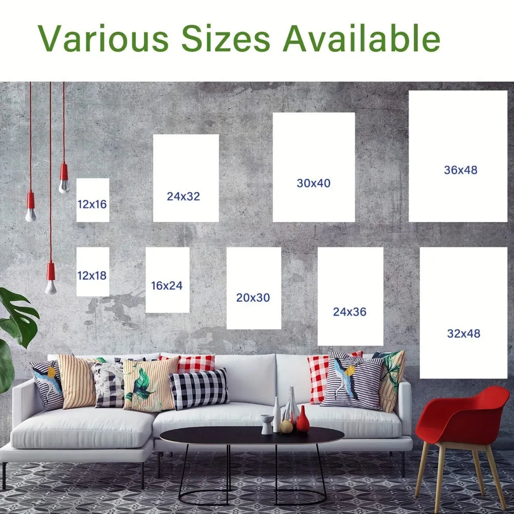 Hign Concerned Peaceful Garden Mural Pine Frame Wall Art