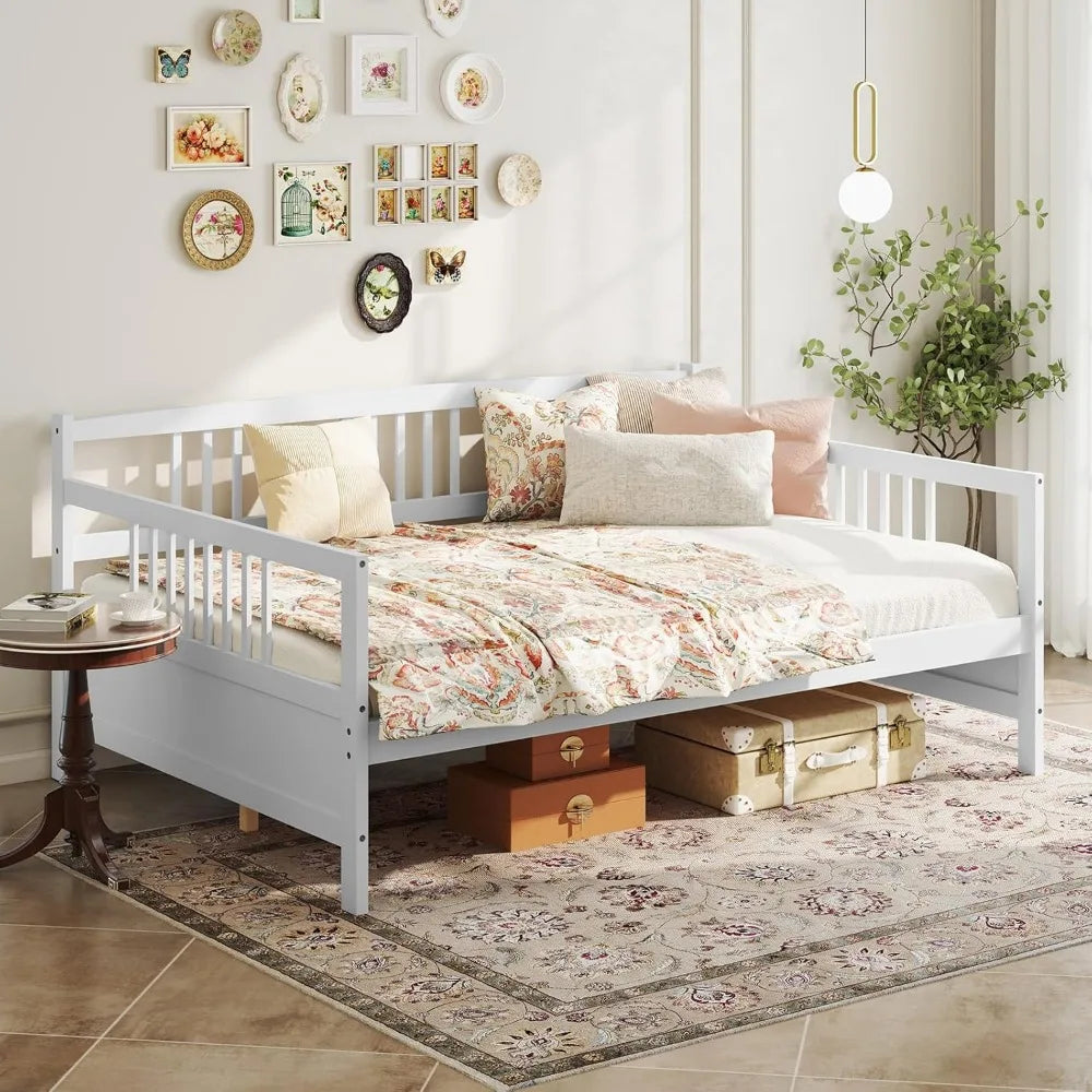XMSJ Daybed Sofa Bed Frame Wood Slat Support System