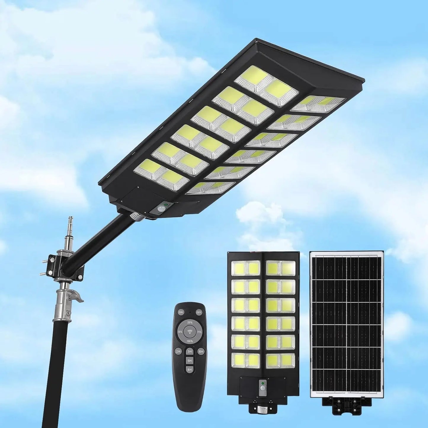 HiMISS 5000W Solar Street Light Parking IP67 Dusk to Dawn