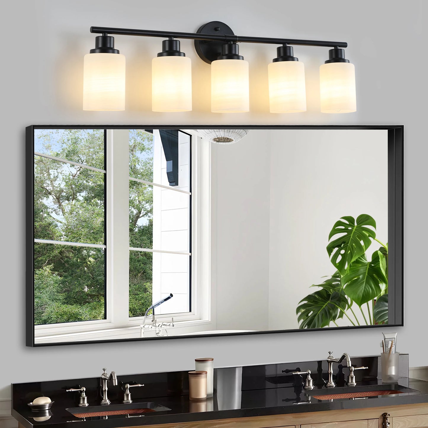 Vanity Light 4 5 6 Lights Frosted Glass Lampshades