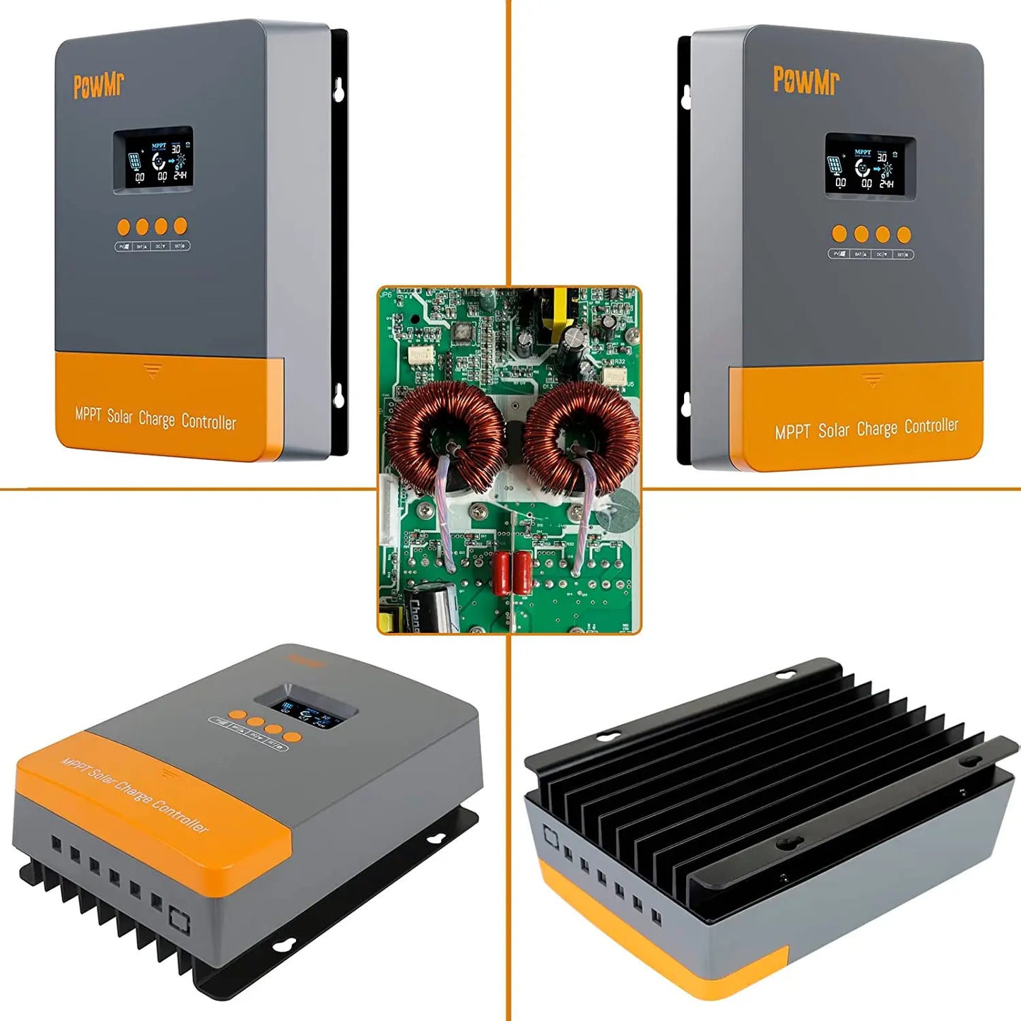 PowMr MPPT Charge Controller 60A 12V 24V 36V 48V LCD