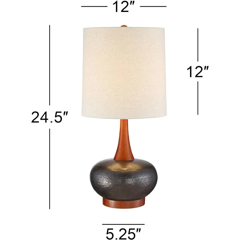Hign Concerned Andi Hammered Mid Century Modern Table Lamp