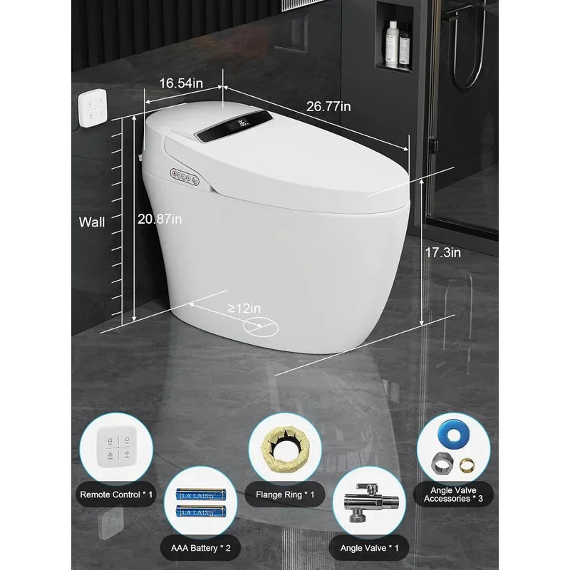 OUCE Smart One Piece Toilet Heated Seat With Night Light