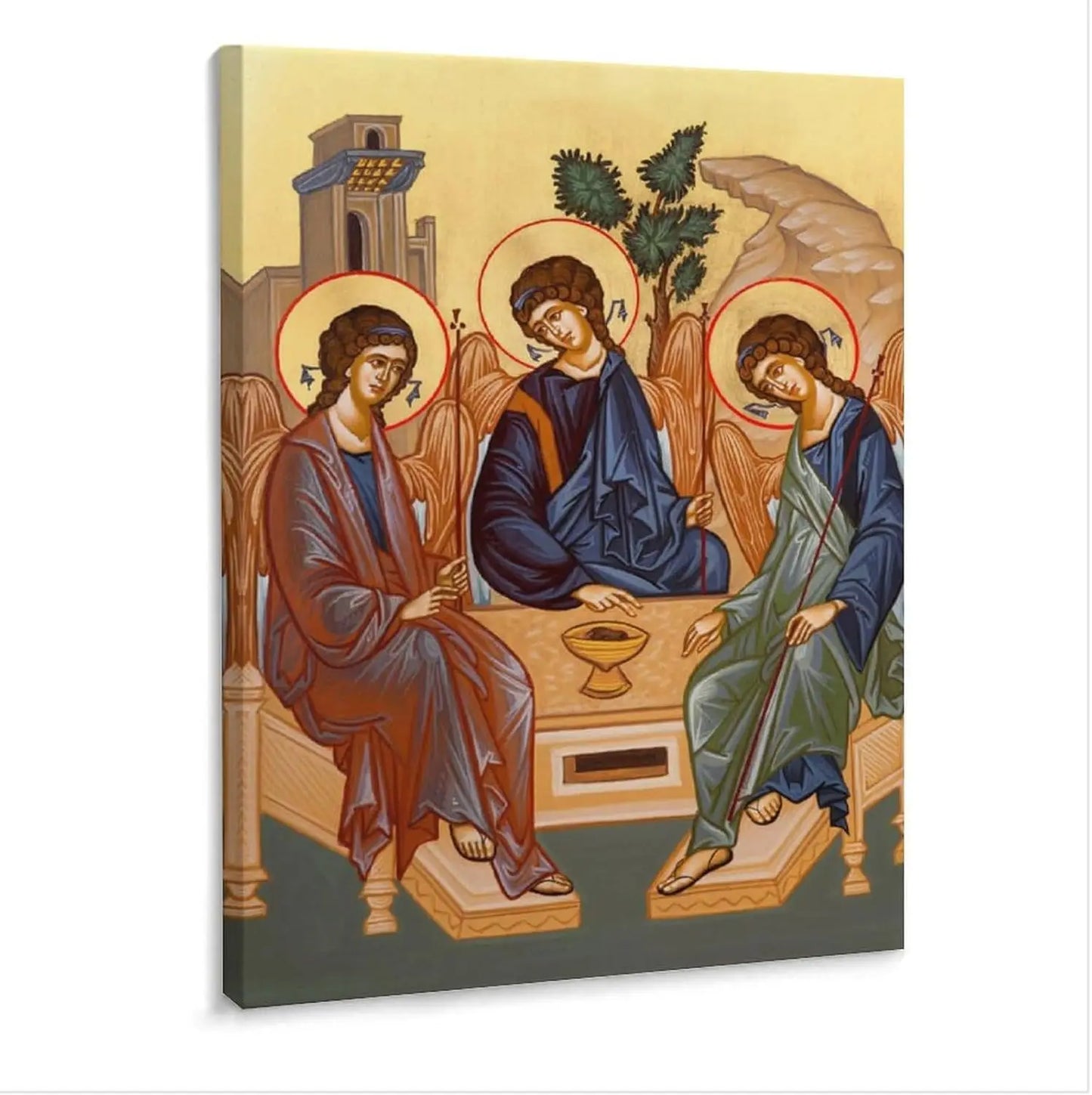 Andrei Rublev Holy Trinity Vintage Art Poster Wall Canvas