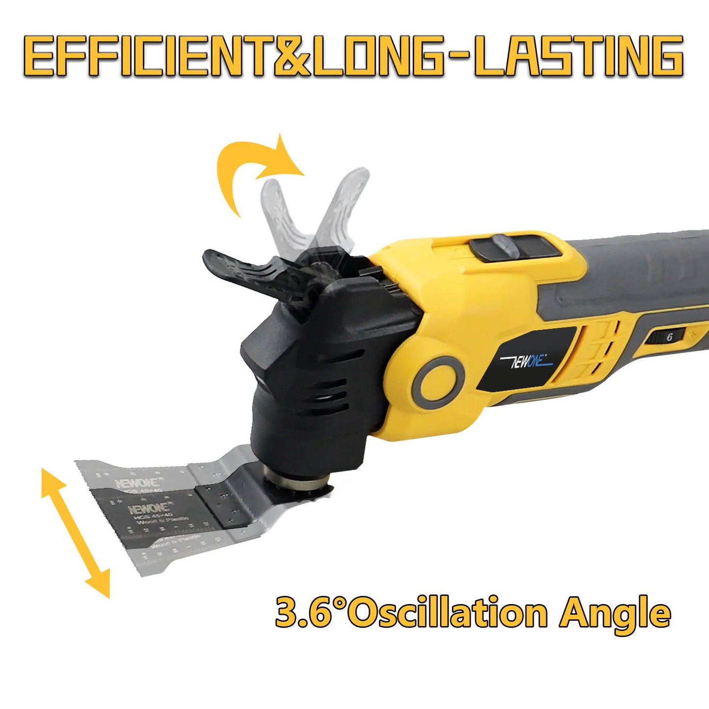 NEWONE 20V Brushless Anti Vibration Quick Release Oscillating Tool