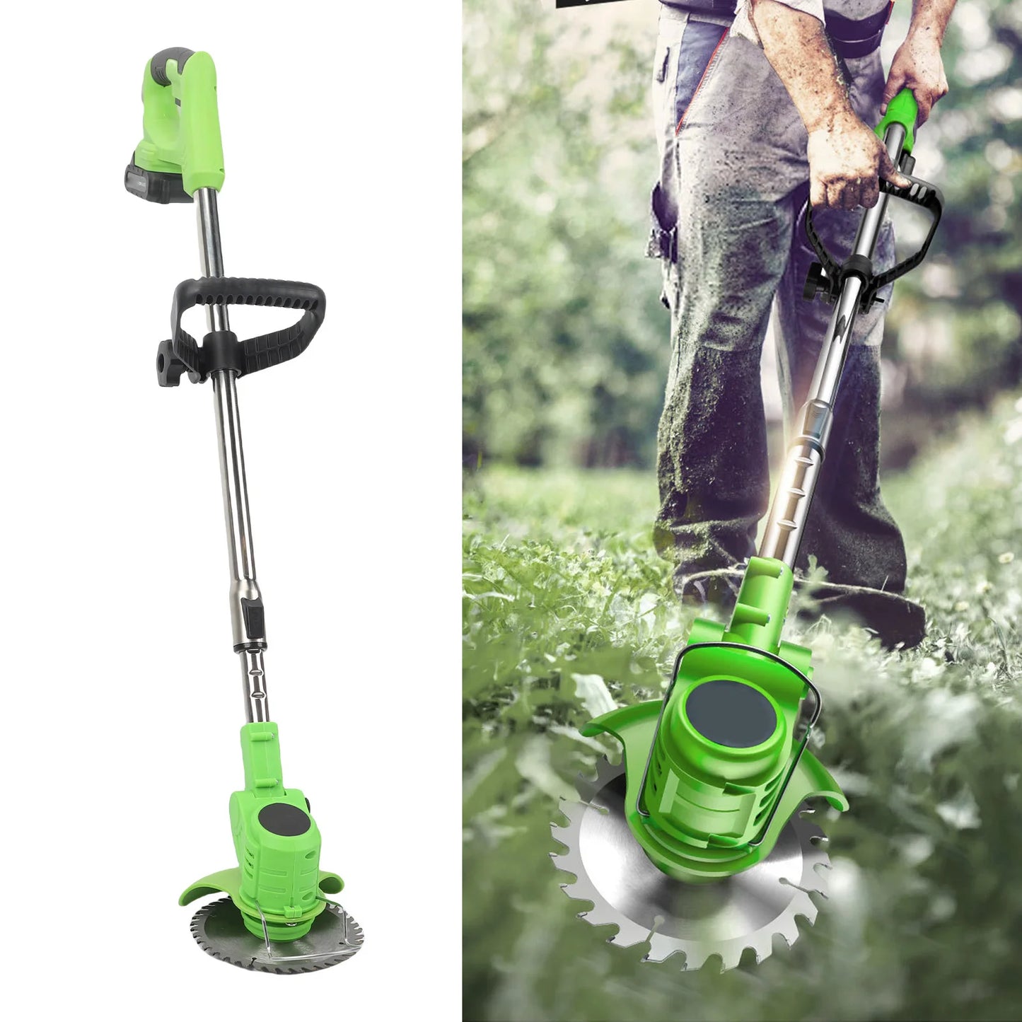 Meterk Cordless String Trimmer Brushless Grass Cutter With Telescopic Handle