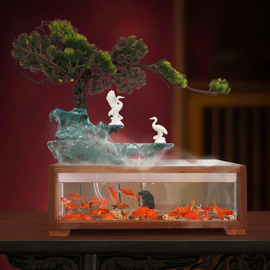 Hign-concerned Led Tabletop Fish Tank Fountain Ornament