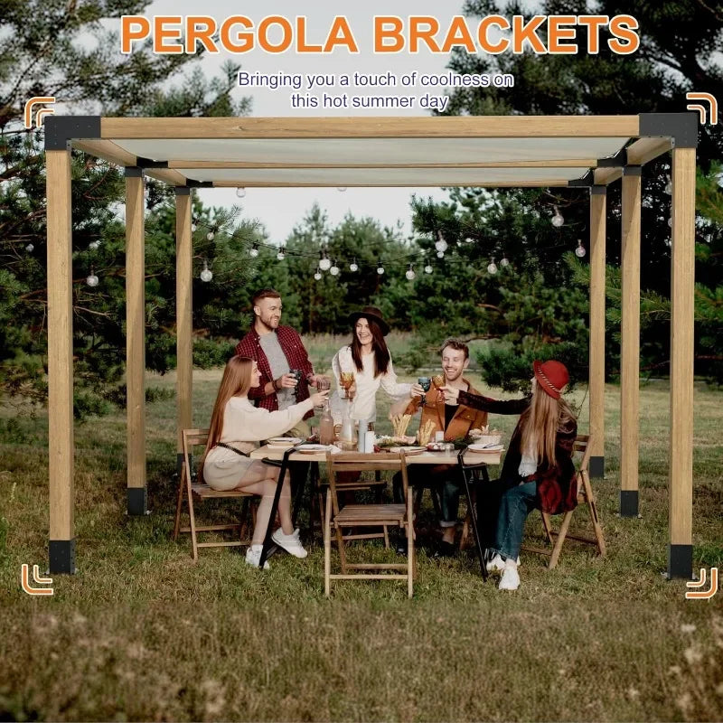 Hign-Concerned Pergola Bracket Kit Gazebo 3-Way 4-Way