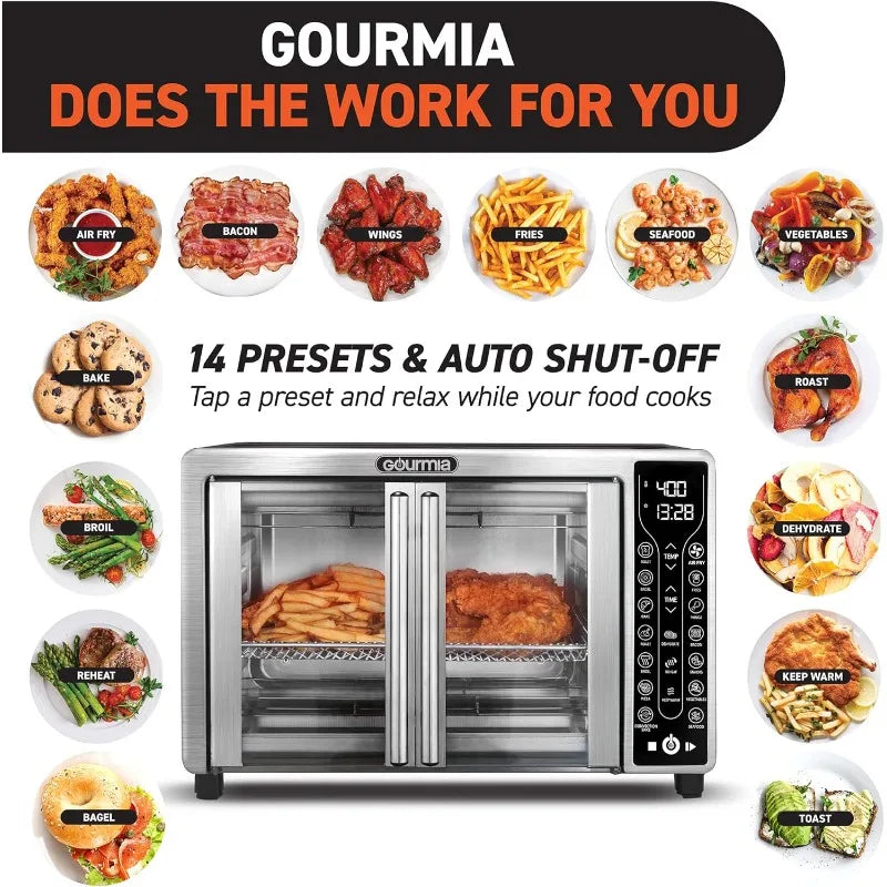 XMSJ Toaster Oven Air Fryer Combo 17 Presets French Door
