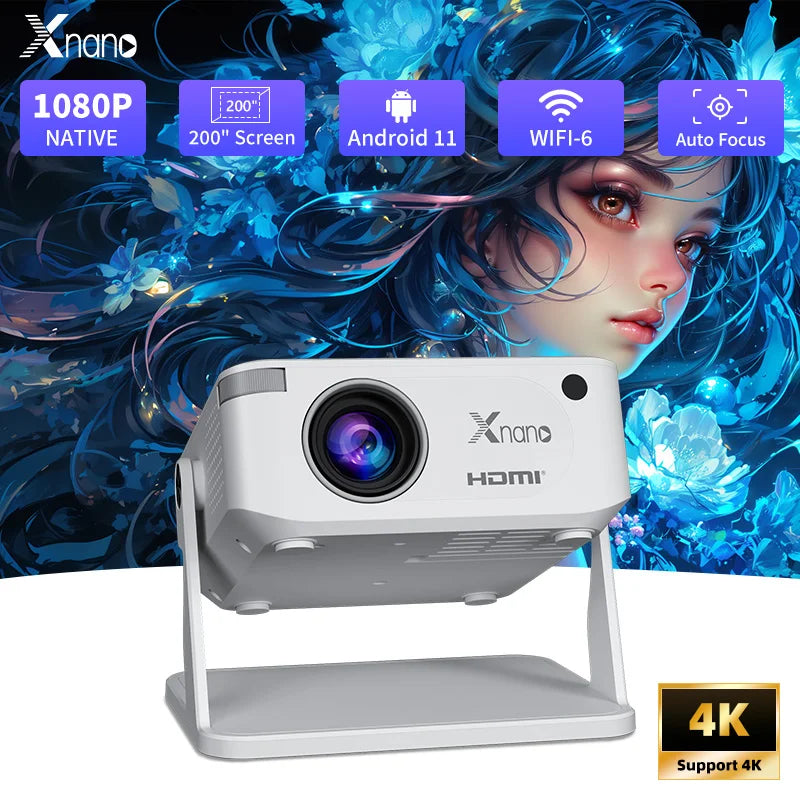 Xnano Portable Projector Android 11 Smart Home Cinema