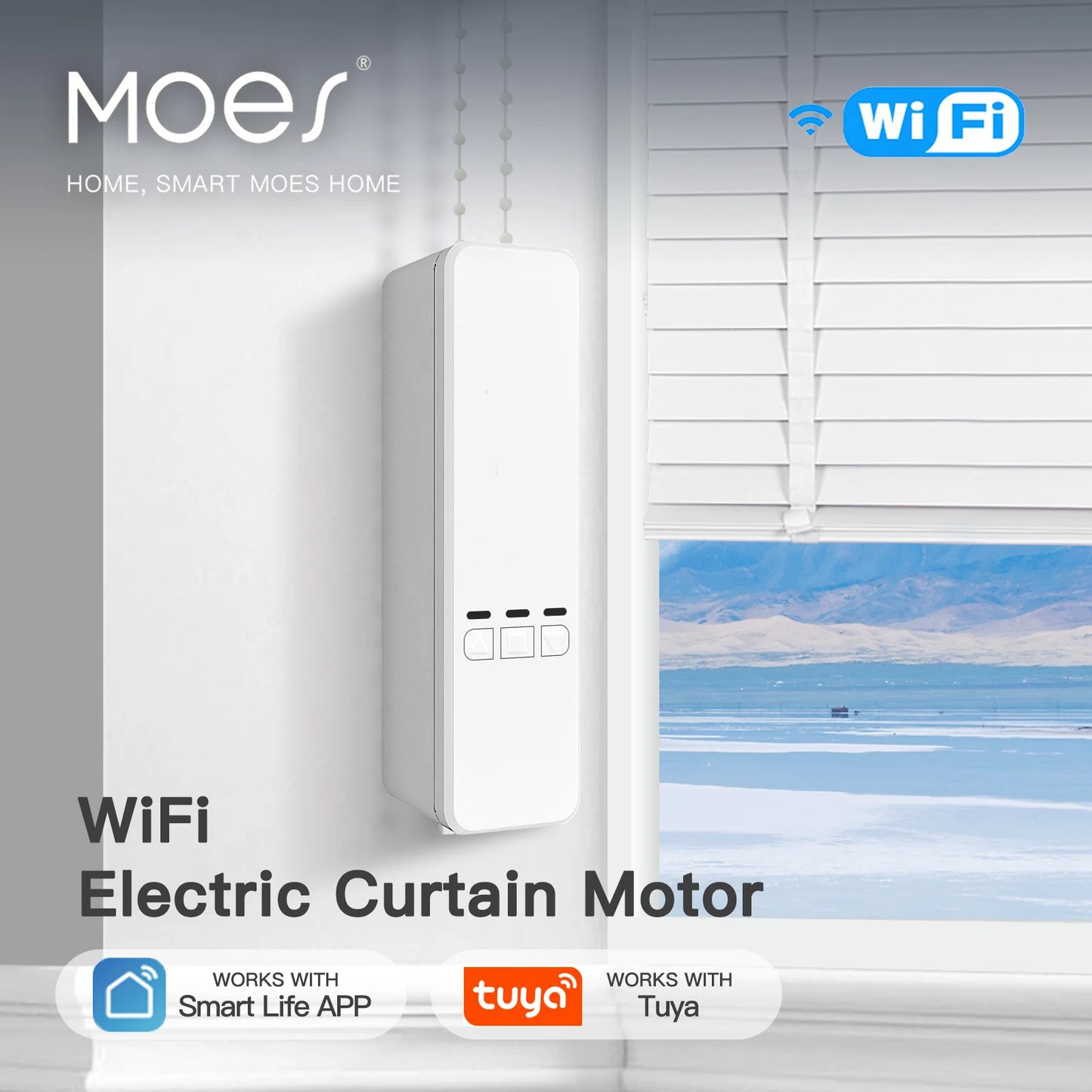 MOES Tuya WiFi Smart Motorized Chain Roller Blinds Kit RF