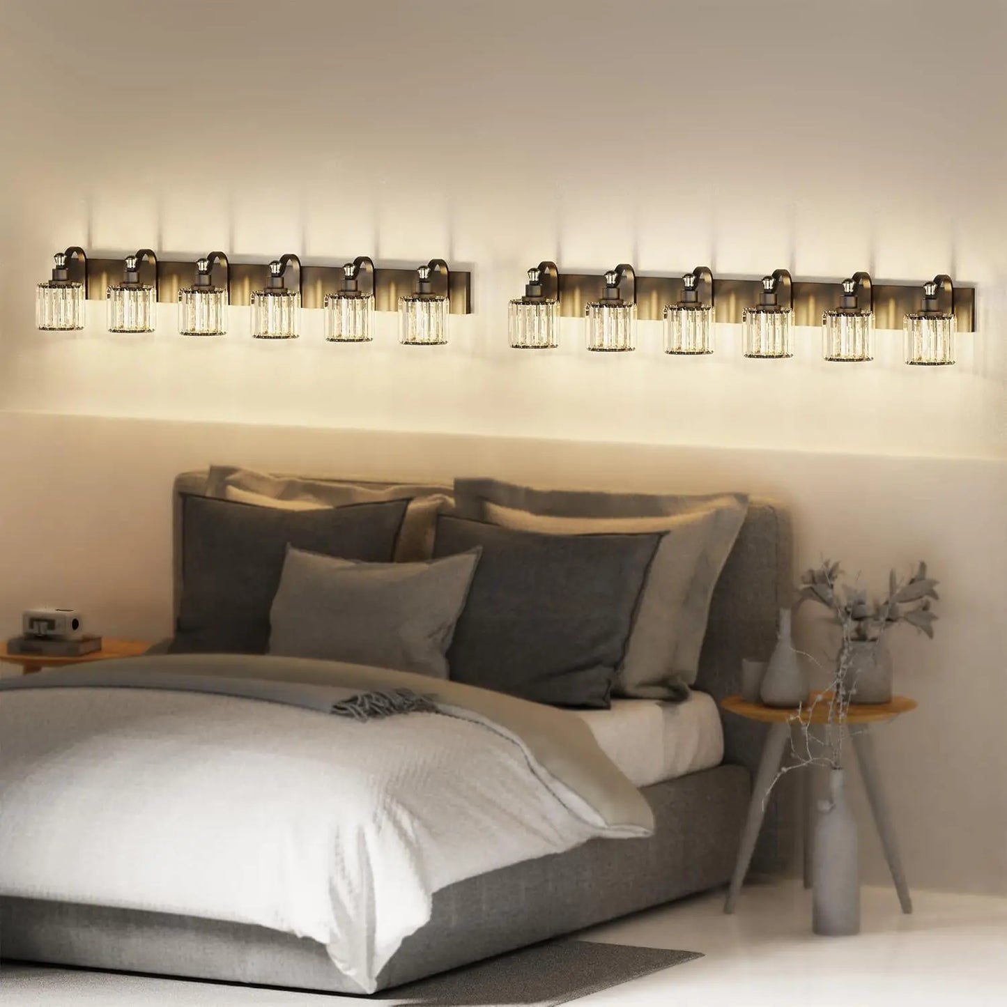 HobbyLane Modern Crystal Vanity Lights LED Wall Sconce