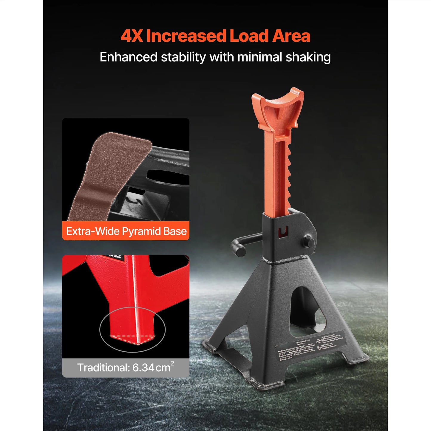 SucceBuy 3 Ton 6 Ton Heavy Duty Jack Stands Locking