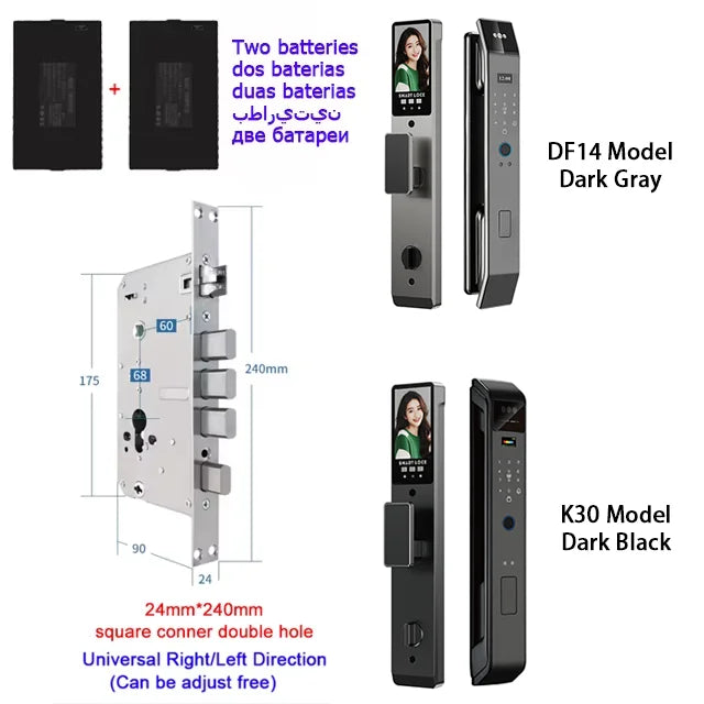 YKESDL Smart Door Lock With 3D Face Recognition And Camera